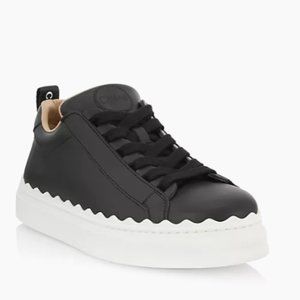 CHLOE  - Lauren Low Top Black Sneakers